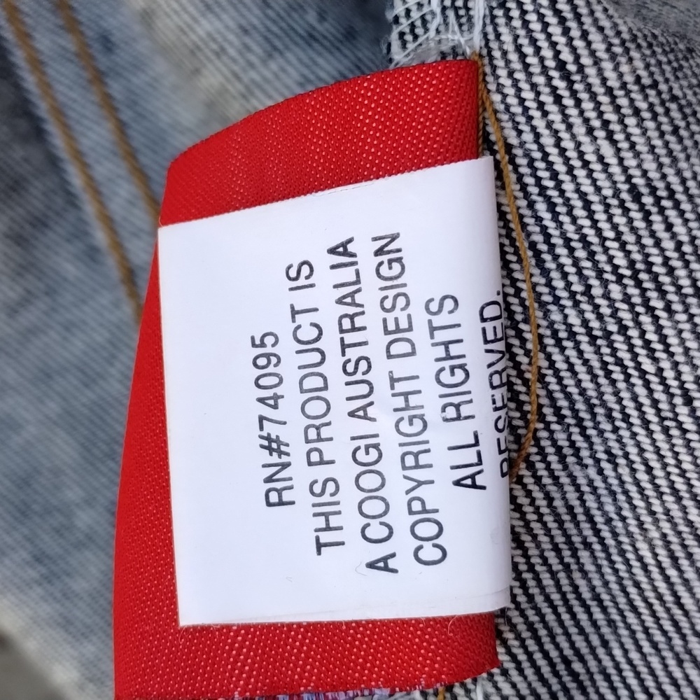 COOGI Cotton Down Under Blue Jean 6 Pocket Jacket Crispy - Picture 12 of 16